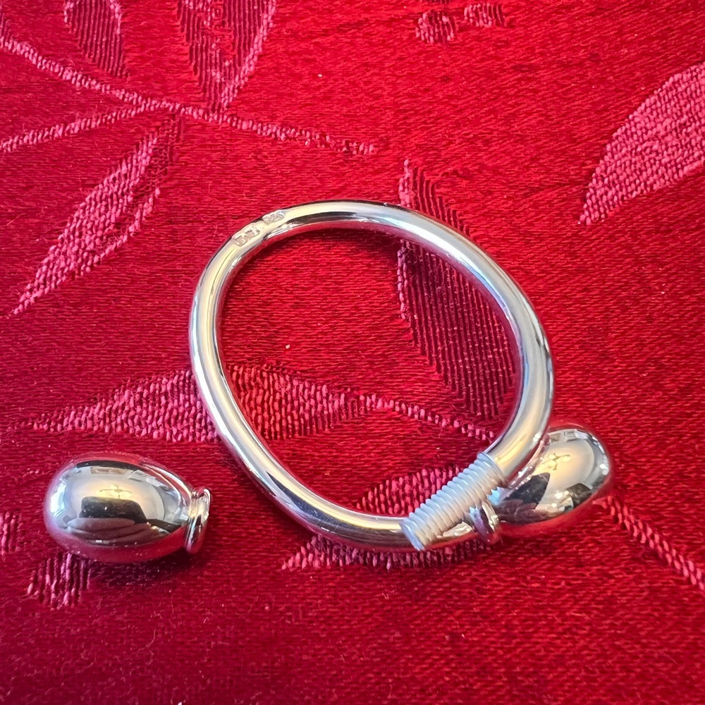 “Thistle & Bee” .925 Sterling Silver Key Ring. Unique Loop Design! - Picture 4 of 6